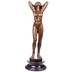 Erotikus női akt - bronz szobor márványtalpon képe